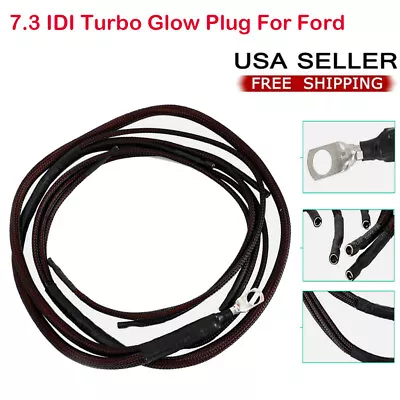 7.3 IDI Turbo Glow Plug Harness Wiring Kit Power Cable Set For Ford US • $34.98