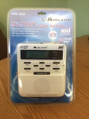 MIDLAND WR-100 All Hazard WEATHER ALERT RADIO NOAA SMS NEW • $14
