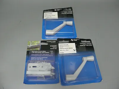 Two Amesbury Truth Casement Window Crank Handles + Prime-line Tilt Latch White • $14.95