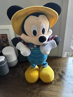 Disney Mickey Mouse E-I-Oh! Sing- Dance Farmer Plush Toy 15” Tested Works!! • £9.63