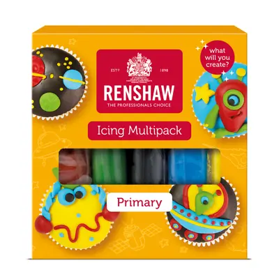 Renshaw Ready To Roll Icing Pack Primary Colours • £12.36