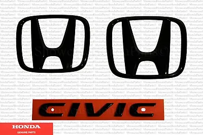 2016-2021 Civic Sedan Genuine Honda OEM Gloss Black Emblem Kit (08F20-TBA-100) • $95.95