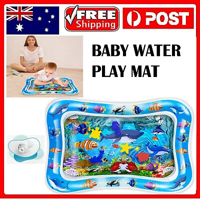 $15.99 • Buy Inflatable Baby Water Play Mat Infants Fun Tummy Time Sea World For Kids AUS 