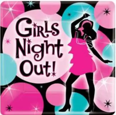 Bachelorette / Hens Night Party Supplies Girls Night Out Square Plates (18 Cm) • $7.95