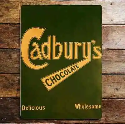Cadbury's Chocolate Delicious Wholesome Metal Sign • £4.99