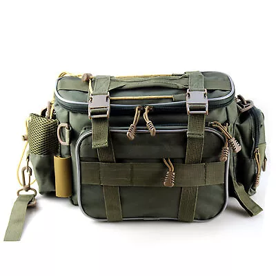 Fishing Tackle Bag Fishing Gear Storage Bag Organizer Waist Bag Messenger G2J0 • $33.99