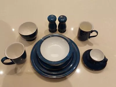 Denby Pottery Boston Blue Stoneware Crockery Tableware Set - Assorted Items • £8