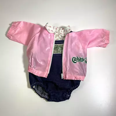 Cabbage Patch Kids Denim  Overalls Flower Print Blouse Pink Windebreaker • $20