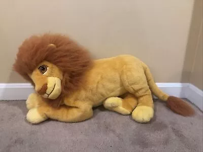 Vtg Disney Mattel The Lion King Large Plush Mufasa Stuffed Animal 24 + B19 • $39.19