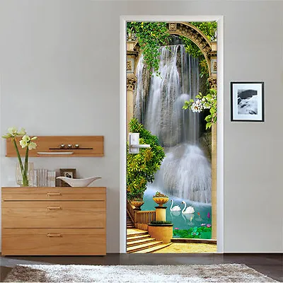 £275.99 • Buy 3D Waterfall 757 Door Wall Mural Photo Wall Sticker Decal Wall AJ WALLPAPER UK