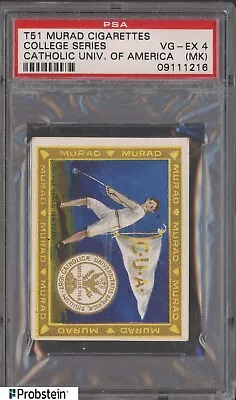 T51 Murad Cigarettes College Series Catholic University Of America PSA 4 (MK) • $0.99