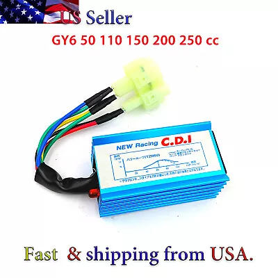 $31.90 • Buy 6 Pin Performance Racing CDI Box Scooter Moped Go Kart ATV GY6 50 150 200 250cc