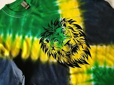 £10.98 • Buy Jamaica T-Shirt Tie Dye Reggae Flag Men's Women's Adults Retro Rasta Wailers Top