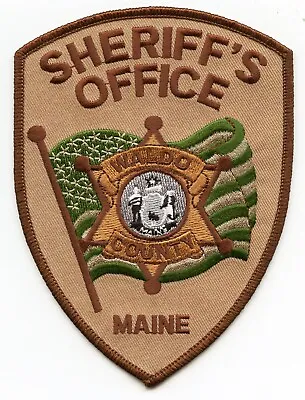 WALDO COUNTY MAINE Brown Background SHERIFF POLICE PATCH • $9.99