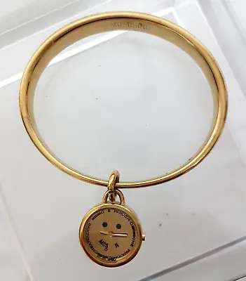 Moschino Cheap  And Chic Smiley Face Gold Tone Bracelet Bamgle Watch • $50