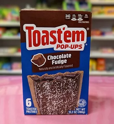 £7.99 • Buy Toast Em POP UPS Chocolate Fudge 6pk 10.2oz (288g Per Box) Pop Tarts Alternative