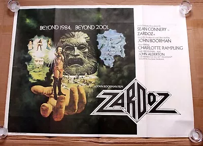 ZARDOZ Sean Connery Vintage U.K. Quad Movie Poster Original 1974 • $290.47