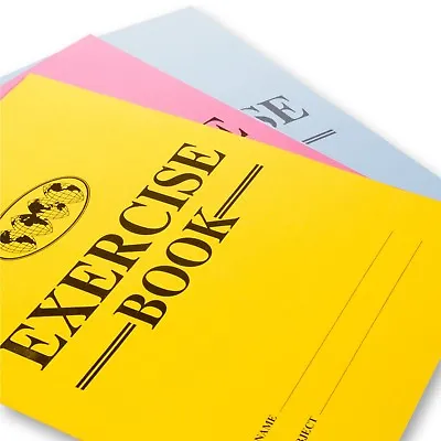 6x A4 EXERCISE BOOKS Lined Paper Childrens School/Homework Kids Ruled & Margined • £6.88