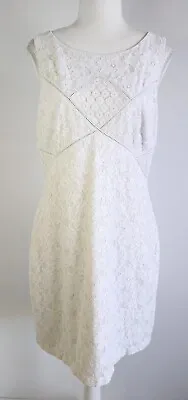 $29 • Buy Forever New Womens Dress White Lace Sleeveless Lined Party Size 14