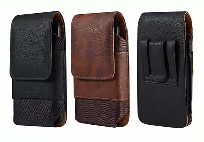 Leather Belt Clip Holster Pouch Waist Bag Case For Iphone 14 13 12 11 Pro Max& • £9.07