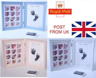 Baby My First Year Photo Frame Hand & Feet Casting Kit 12 Month Picture Display • £16.99