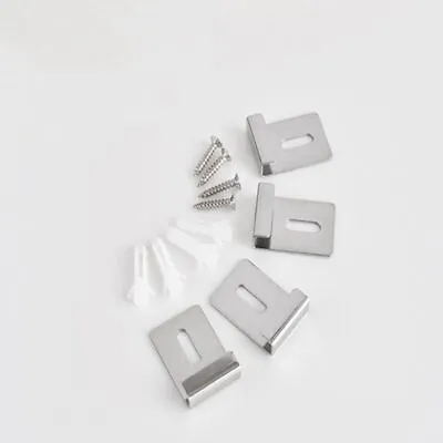 4/8 Pcs Iron Metal Mirror Clips Hook Fastener  Wall Mounting Frameless Mirror • £4.75