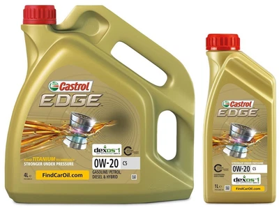 Castrol EDGE TITANIUM 0W-20 C5 Full Synthetic Engine Oil C5 C6 • £36.62