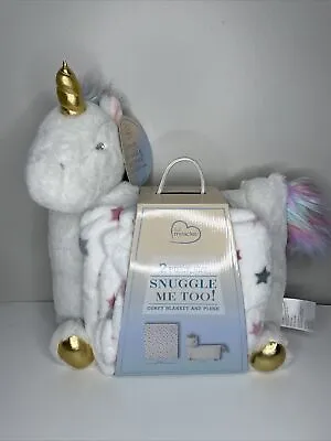 Snuggle Me Too Unicorn 2 Piece Toddler Kids Lovey Blanket + Plush Stuffed Animal • £57.84