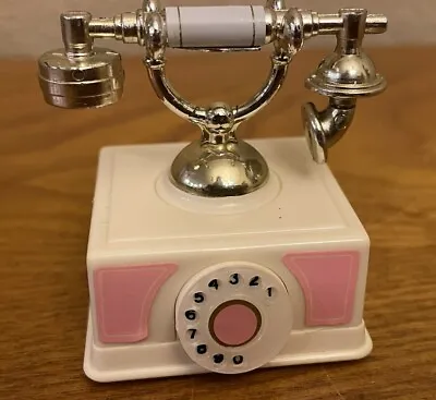 Vintage Barbie Wind Up Rotary Phone Works • $9.99