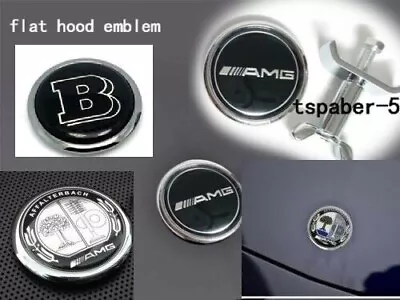 NEW 1X Flat Hood Emblem Badge Kit For Brabus W221 W220 W211 W222 W203 W204 • $17.99