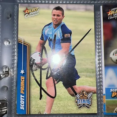 Scott Prince Signed 2007 Select Champions NRL Card Gold Coast Titans • $5