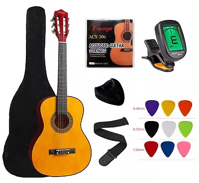 Classical Guitar 1/2 Size 34” Inch Nylon Strings Classical Acoustic Guitar St... • $82.13