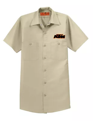 RED KAP Industrial Mechanic Shirt Motorcycle Biker Fathers Day Suzuki KTM Moto • $34.99