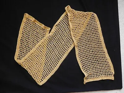 £13.99 • Buy GOLD  SCARF   TWILLEYS  GOLDFINGERING  HAND CROCHETED  SCARF  61 Inches Long