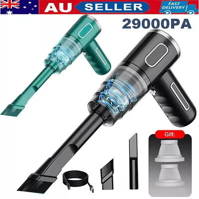 $17.59 • Buy 29000PA Mini Wireless Vacuum Cleaner Car Handheld Vacuum Powers USB Rechargeable