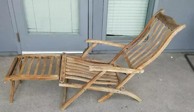 Vintage Queen Mary Cunard Deck Lounge Chair ORIGINAL • $2799.99