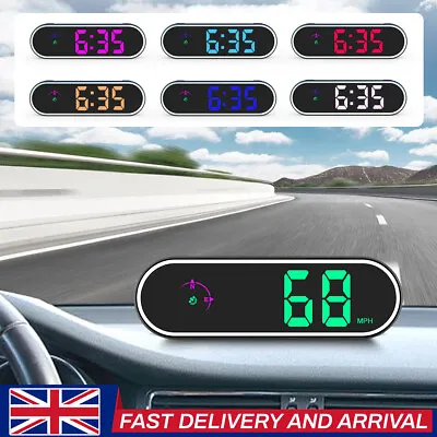 Universal Car HUD GPS Compass Digital Speedometer Head Up Display MPH LCD Alarm • £11.86