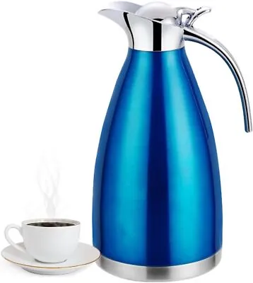 Stainless Steel Vacuum Insulated Thermal Coffee Carafe Water PitcherLeak-proof • $19.99