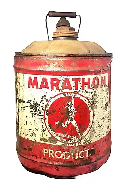 Vintage Marathon 5 Gallon Oil Can • $40