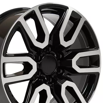 20 Inch Machined Black 5914 Rims SET (4) Fit Tahoe Suburban Silverado AT4 Wheels • $1080