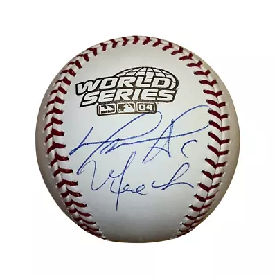 David Ortiz & Manny Ramirez Signed Autographed 2004 World Series Baseball JSA • $650
