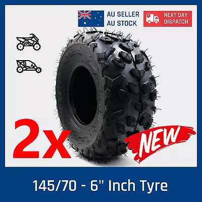 2 X 145/70- 6  Inch Tire/Tyre 70/110cc ATV Quad Bike Buggy Go Kart Mower Trailer • $82.75