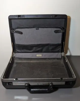 Vintage Samonsite Delegate Hard Shell Black Briefcase Attache W/ Key & Manual • $25