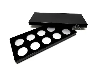 Box For Coins In Airtite Capsule Holder For Silver Dollars 10 H Black Felt 2x5 • $21.45