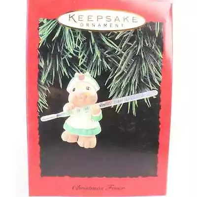 Hallmark CHRISTMAS Nurse FEVER Bunny Animamorphic Keepsake Ornament 1995 • $9.99