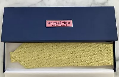 VINEYARD VINES Pale Yellow Mass Custom From Mutual Neck Tie NWT Spring Easter • $29.99