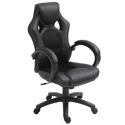 Vinsetto Racing Gaming Chair Swivel Home Office Gamer Chair With Wheels Black • £85.99