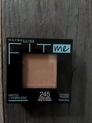 Maybelline Fit Me Matte + Poreless Pressed Powder Classic Beige 245 0.29 Oz • $8