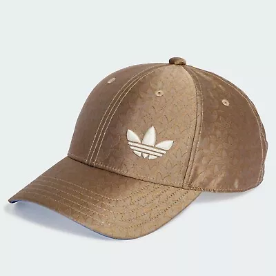 Adidas Originals Adicolor 70s Monogram Cap Baseball Strapback Hat Brown OSFM • £17.49