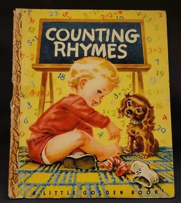 COUNTING RHYMES ~ 1st Ed  D  1947 Little Golden Book #12 28 Pages. • $8.50